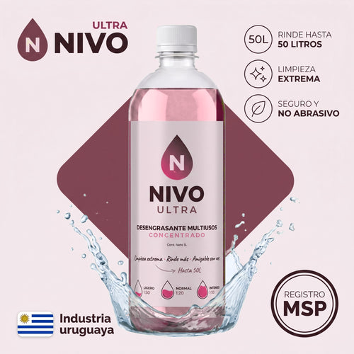 NIVO Ultra — rinde hasta 50 litros, limpieza extrema, seguro y no abrasivo